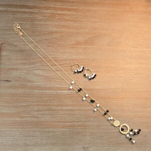 Elegant Gold and Black Jewelry Set